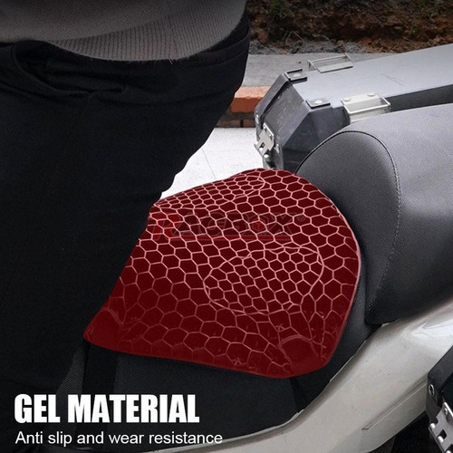 Cojin Gel Asiento Moto Panel Abeja Universal Respirable Pem