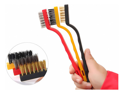 Escova De Aco Com 2 Pecas + Espatula De Metal Cabo Plastico