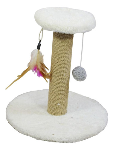 Cat Scratching Post Premium Sisal Round White Round White