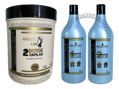 Botox Orgânico + Progressiva Kit Antifrizz Profissional Top!