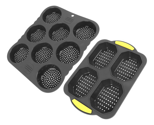 Molde Para Pan De Hamburguesa De Silicona De 8 Cavidades