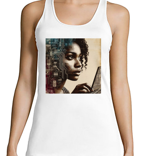 Musculosa Mujer Mujer Africana Digital Programacion M2