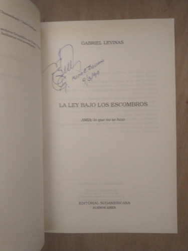 La Ley Bajo Los Escombros - Gabriel Levinas (Usado)