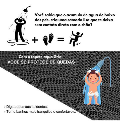 Piso Protetor Antiderrapante Grid Pra Locais Molhados 60x120