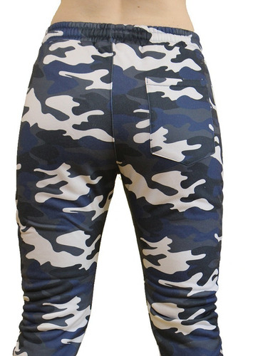 Imagen 2 de 7 de Pantalón Importado Jogging Camuflado Frizado Con Puño