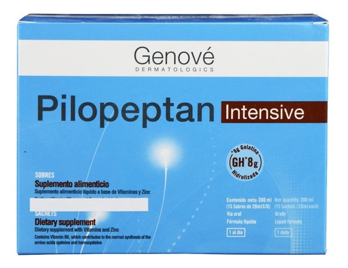 Genove Pilopeptan Intensive Suplemento Alimenticio 15 Sobres