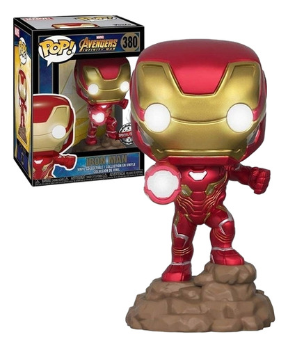 Funko Iron Man 380 C/luz Sticker Special Edition Original
