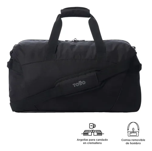 Maleta Deportiva Morral Totto Tula Para Gym/viaje Grande Color Negro