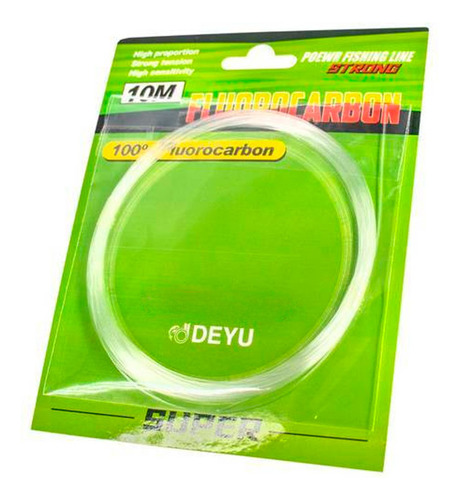 Linha De Pesca Deyu 10m Nylon Fluorcarbono  0,40mm 8kg 18lb