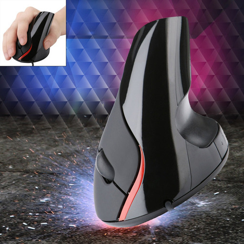 Q Design De Mouse Usb Óptico Vertical Ergonômico Pulso Cura