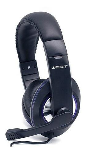 Auricular Gamer Con Cable 3,5mm Control De Volumen West