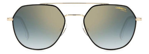 Gafas de sol geométricas Uv100 dorada y negra Carrera 303/s