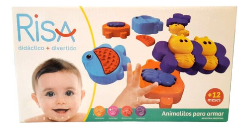 Juego De Encastre Para Armar Risa 0136 Color