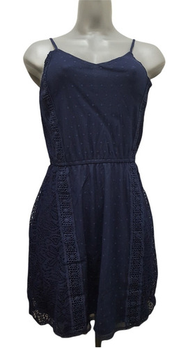 Vestidos Cortos Charming Charlie Navy C/bordados - Talla Xs