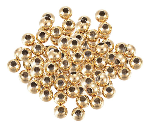Cuentas Redondas De Acero Inoxidable 304 100x - Cuentas