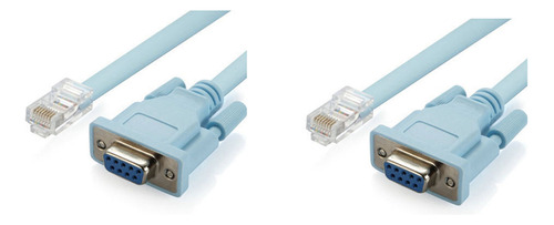 2 Cables De Consola Usb Rj45 Cat5 Ethernet A Rs232 Db9 Com P