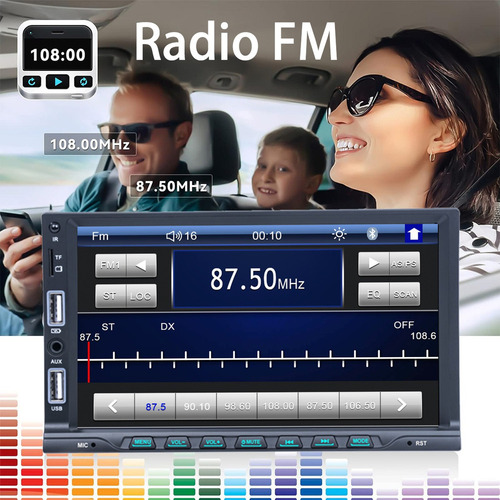 Radio De Coche 1din, 7 Mp5 Up, Reproductor Hd Bt Call Fm 7 C