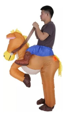 Aplicable A Divertido Disfraz Inflable De Vaquero Montando