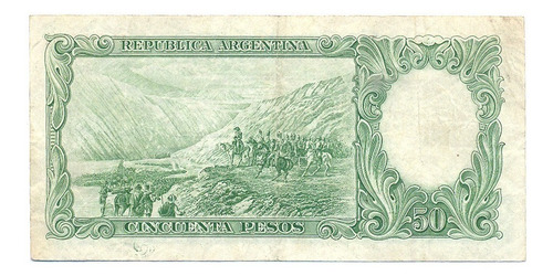 Billete Moneda Nacional 50 Pesos Bot 1989 Palarea Revestido