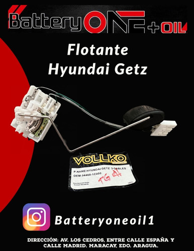 Flotante Gasolina Hyundai Getz (94460-10000) 3 Cables