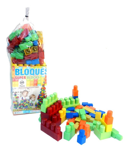 Bloques Super Blocks Bolson X100 Piezas Super Grandes