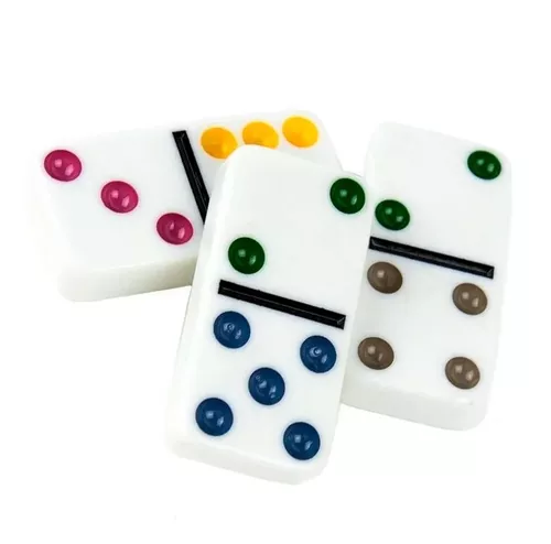 Jogo Domino Profissional Melamina 28 Peças Colorido LK-510F - LuaTek