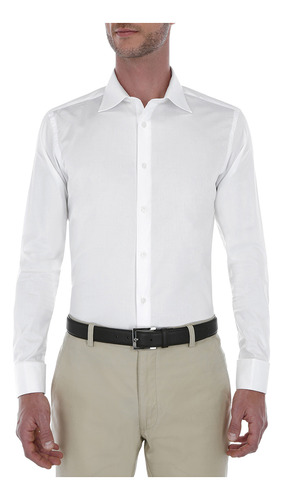 Camisa Scappino De Vestir Twill De Algodón 694