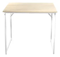 Comprar Mesa Escritorio Plegable Melamina Y Hierro Industrial 80cm Patas: Blancas\u002Ftapa: Roble