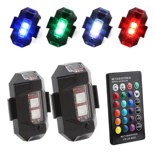 comprar . 2pzs Luces Led De Advertencia For Moto Drone Control 2024