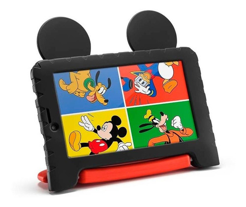 Tablet Multilaser M7S Plus Mickey Mouse NB314 7" 16GB preto/vermelho com 1GB de memória RAM