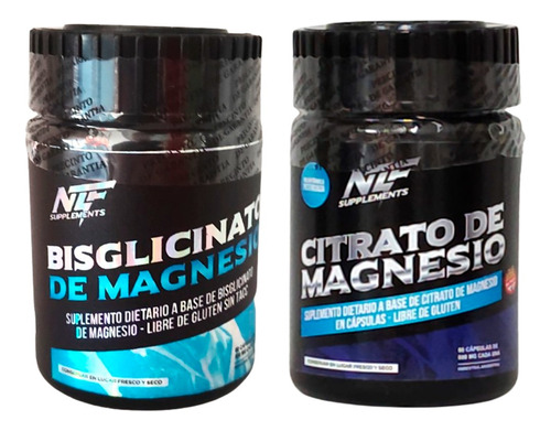 Bisglicinato De Magnesio+citrato Magnesio 60 Cap Nitrofuel