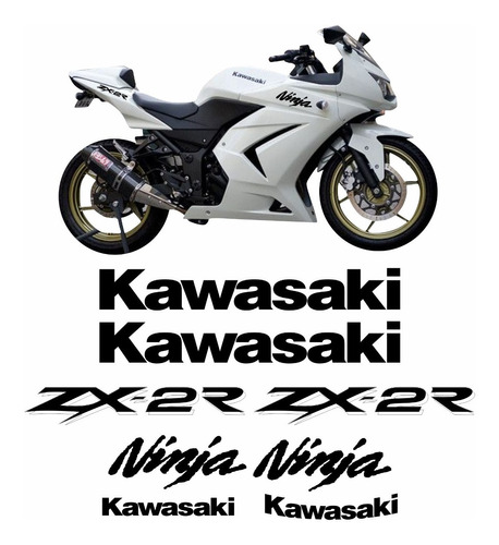 Kit Adesivos Faixas Compatível Moto Ninja 250r Zx-2r 25019