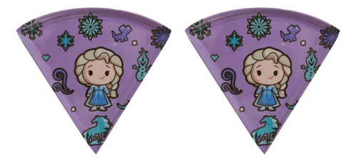 Platos Pizza Frozen Kids 10 Piezas Melamina Reutilizables