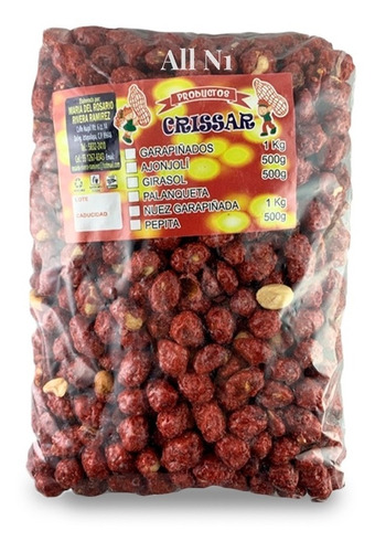 Cacahuate Garapiñado Rojo Crissar 1 Kg