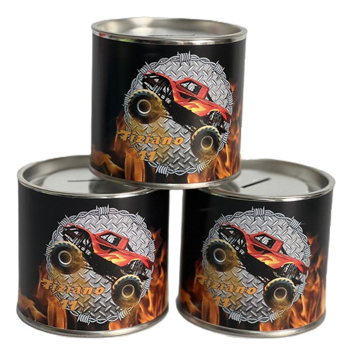 Souvenir Alcancias Personalizadas X 15 Monster Trucks