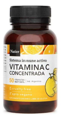 Vitamina C Concentrada | Natier | Antioxidante | X50cáps