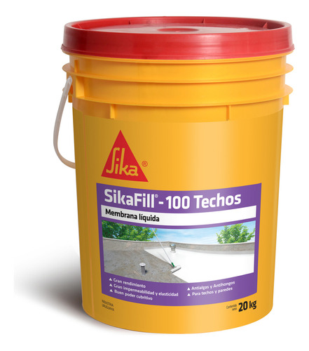 Membrana Líquida Sikafill -100 Techos 20kg Blanco