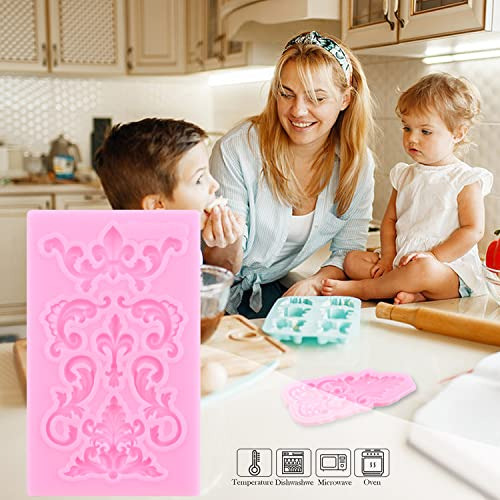 Fondant De Silicona Con Forma De Volutas, Estilo Barroco, De