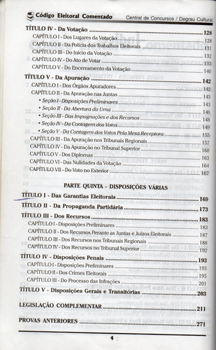 Código Eleitoral Comentado (Usado)