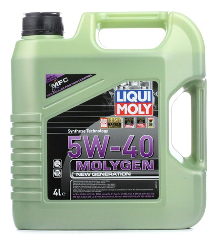 Aceite 5w40 Liqui Moly Molygen New Gen 4litros