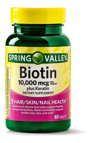 Biotina 10.000 Mcg + Keratina 60 U - Unidad a $1333