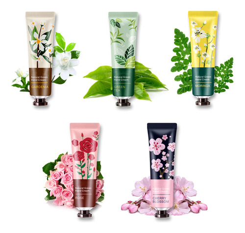 Paquete De 5 Fragancias Botanicas Naturales Para Manos, Crem