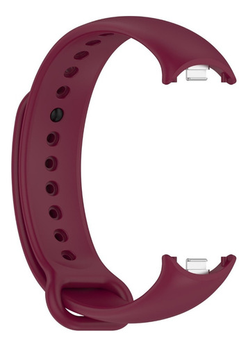 Pulseira Silicone Trava Metal Sport Para Xiaomi Mi Band 8 Cor Vinho