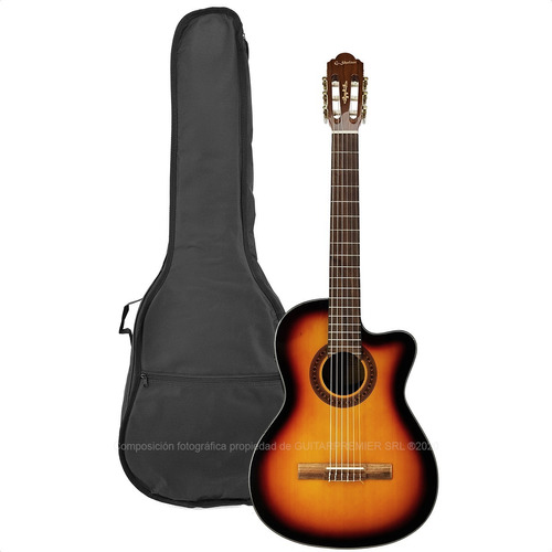 Guitarra Electro Criolla Corte Concierto Shelter Funda 3962n