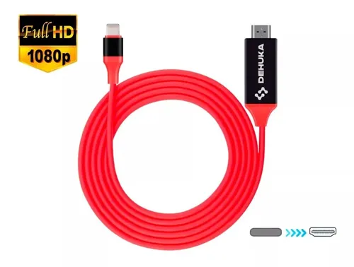 Cable Hdmi Dehuka Compatible Dispositivos Celular iPhone Video Full Hd 4k  Transmitir Audio Video Nitido Para