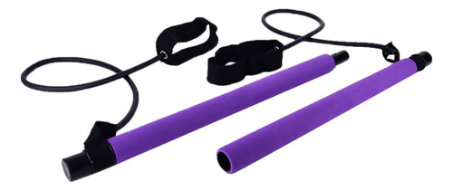 Pilates Bar Band Tube Adjustable Exercise Stick Abs Gear