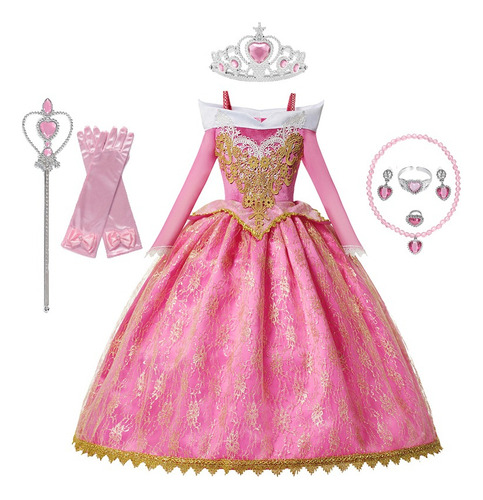 Niñas Bella Durmiente Aurora Vestido Princesa Fiesta Traje