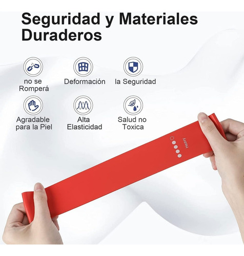 E T Easytao Banda De Resistencia 5pcs Ligas De Ejercicio Multicolor