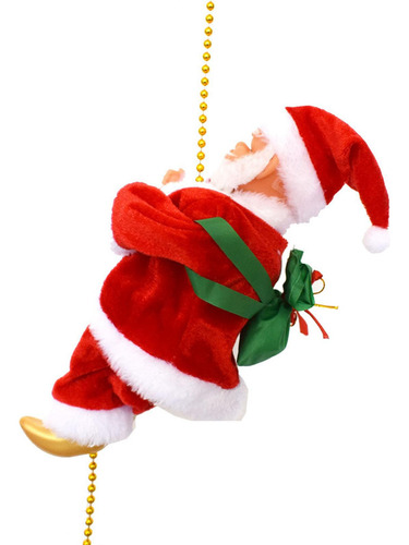 Muñeco De Peluche De Papá Noel De Escalada Eléctrica,