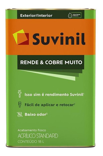 Suvinil Rende E Cobre Muito Fosco 18 Litros - concreto